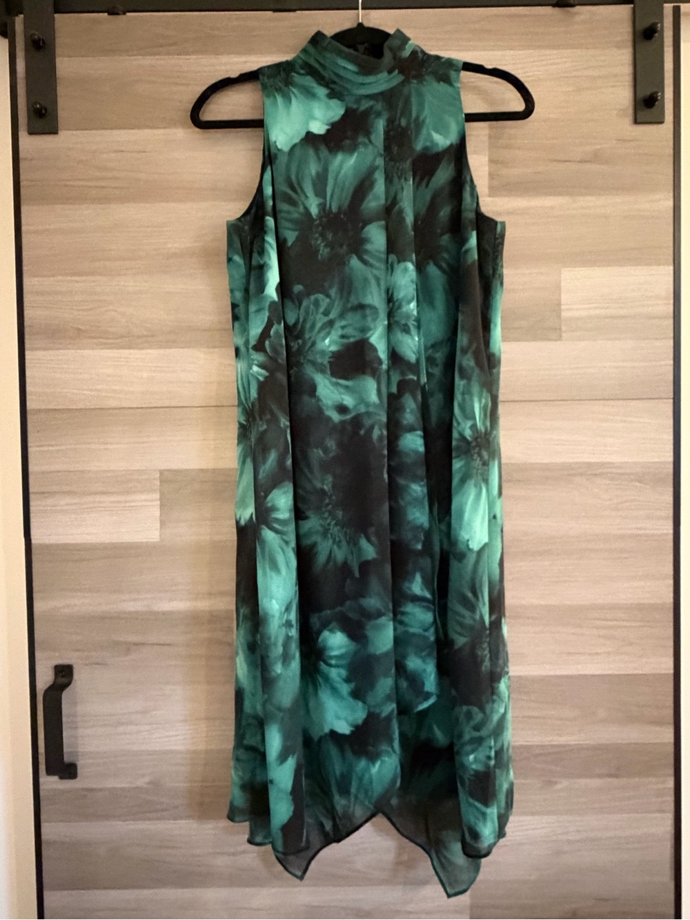 LAURA Floral Print Sleeveless Mock Neck Dress Size 4